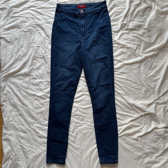 Guess Women’s High Rise Dark Wash Jeggings - Picture 3 of 9